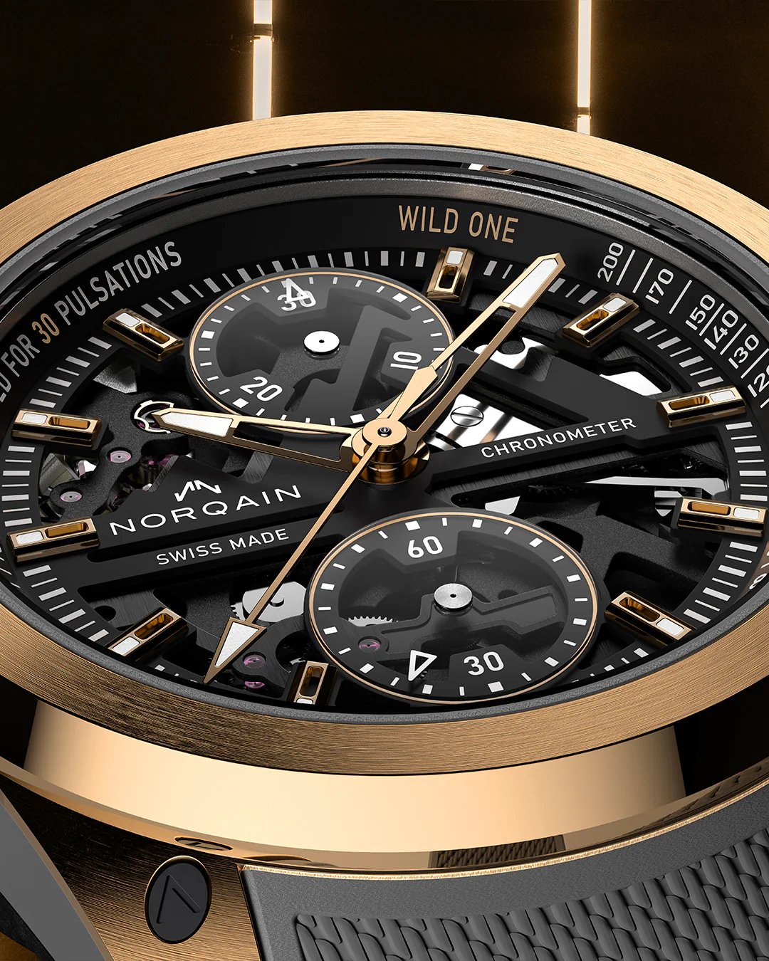 Wild ONE Skeleton Chrono Grey & Gold - Image 3