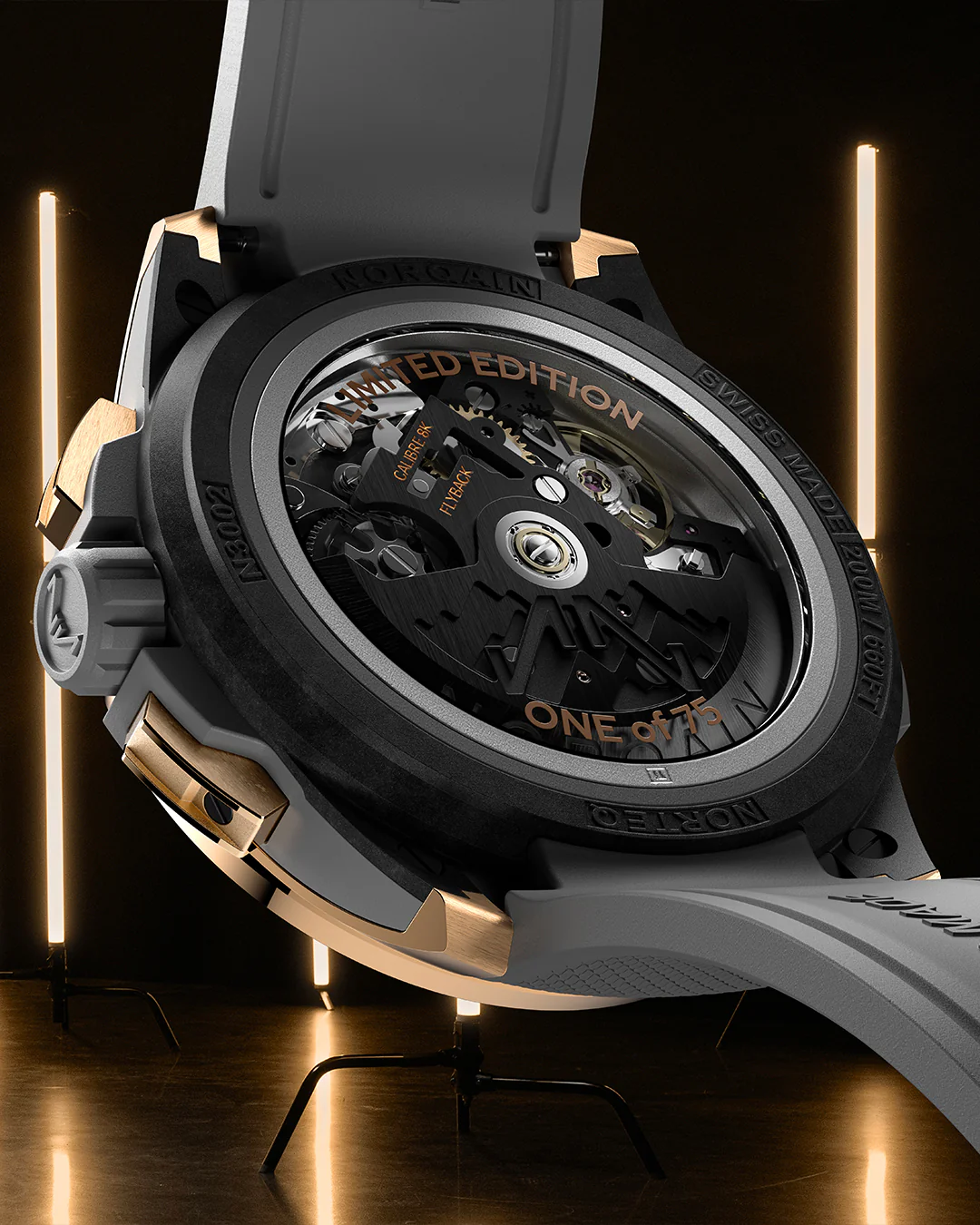 Wild ONE Skeleton Chrono Grey & Gold - Image 4