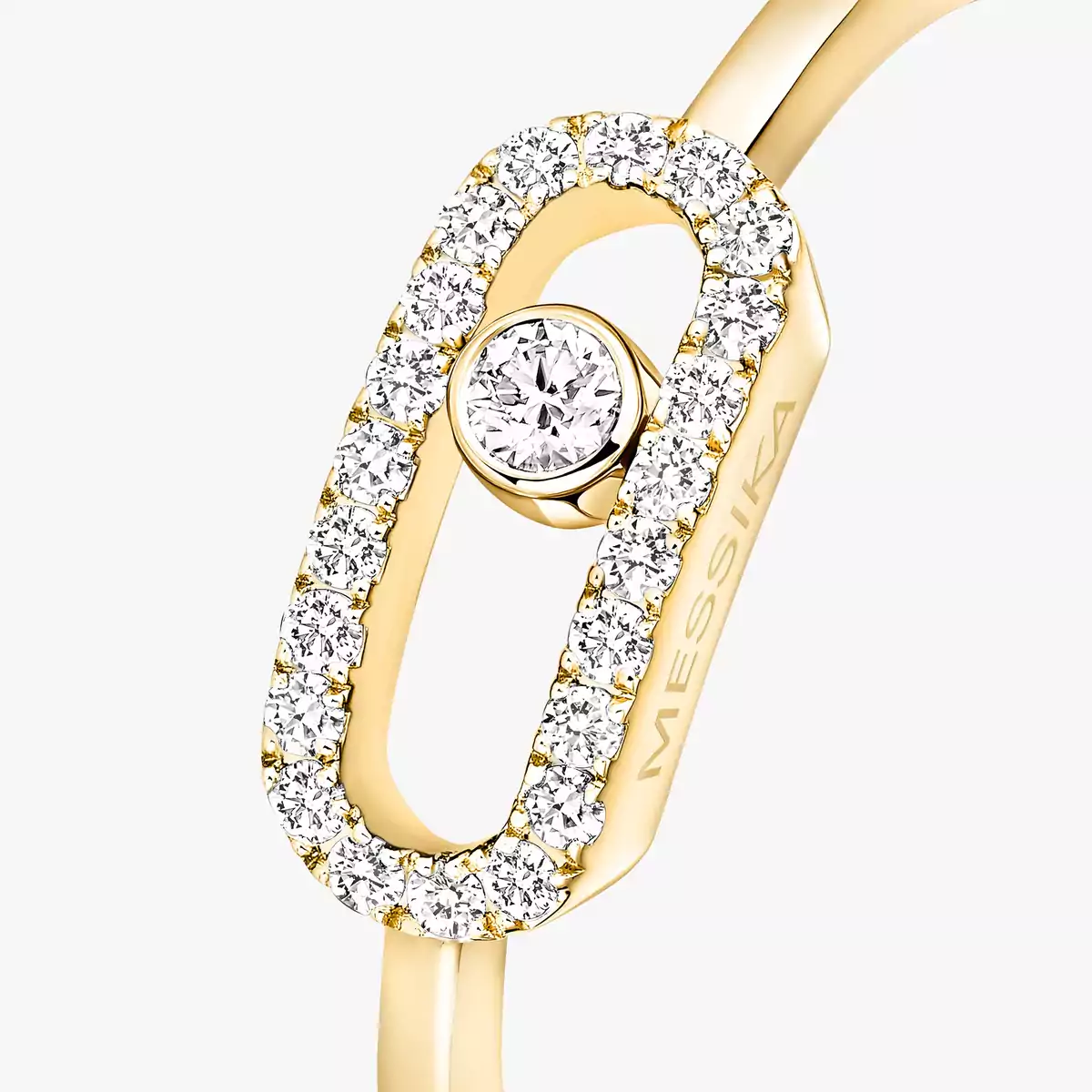 0.09ctw Yellow Gold Diamond Pavé Fashion Ring - Image 2