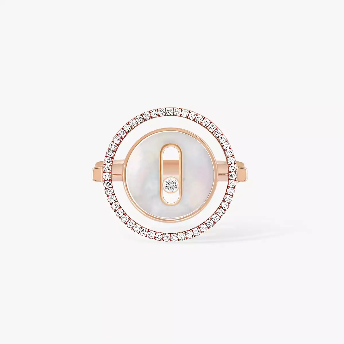 Rose Gold Diamond & Mother-Of-Pearl Ring - Image 3