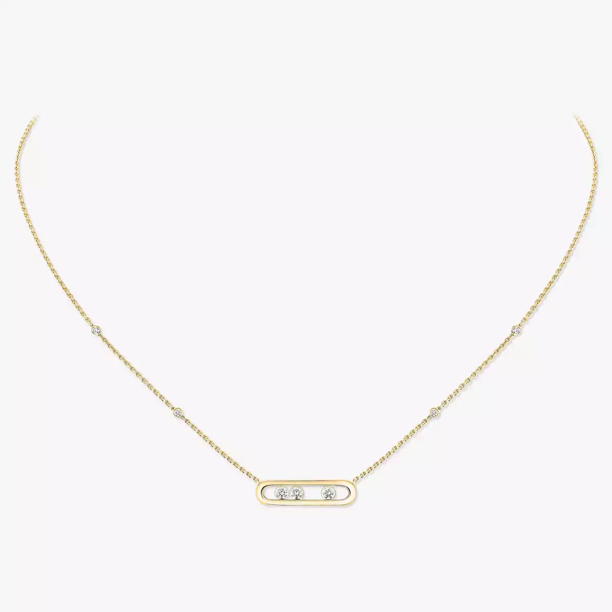 0.14ctw Yellow Gold Diamond Necklace - Image 2