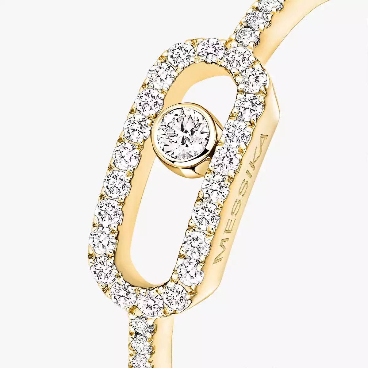 0.16ctw Yellow Gold Diamond Pavé Fashion Ring - Image 2