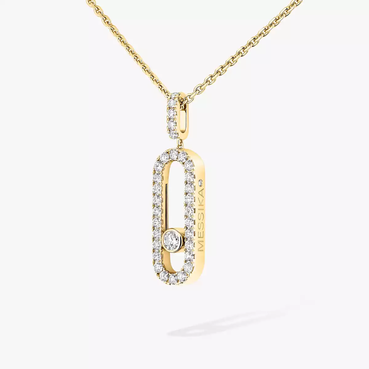 0.35ctw Yellow Gold Diamond Pavé Necklace - Image 2