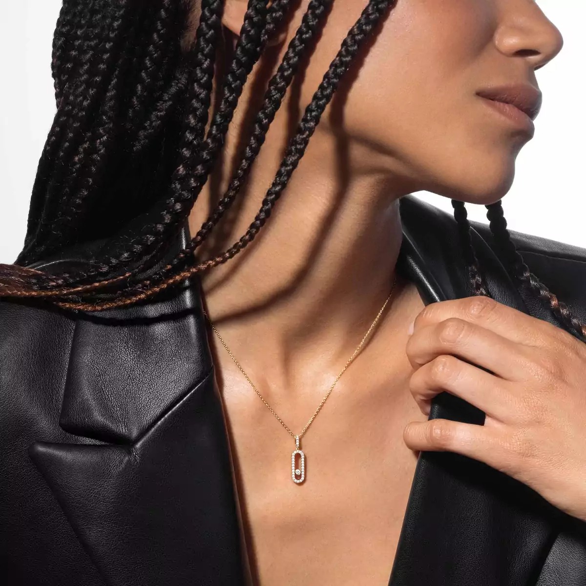 0.35ctw Yellow Gold Diamond Pavé Necklace - Image 3