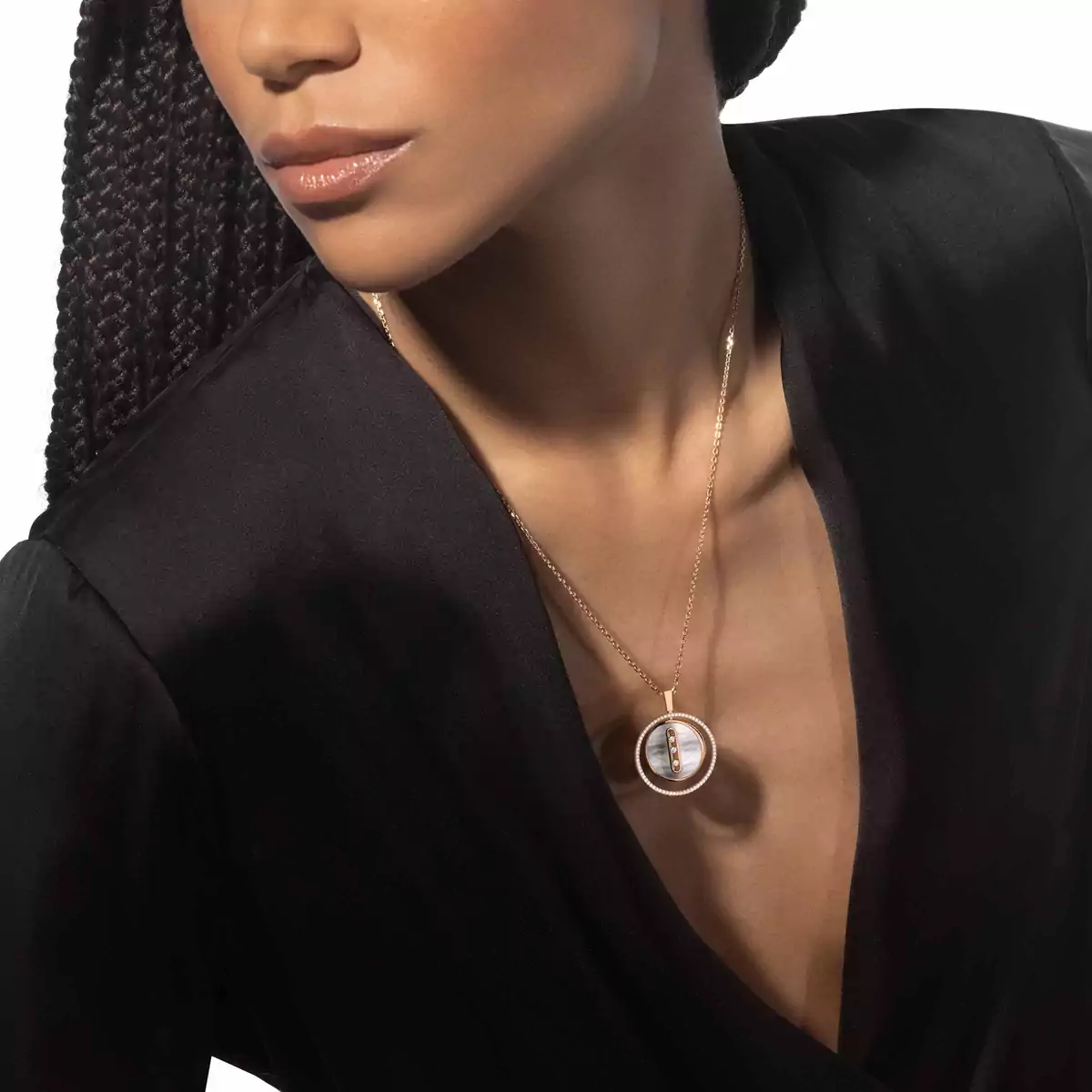 0.38ctw Diamond & White Mother-Of-Pearl Necklace - Image 2