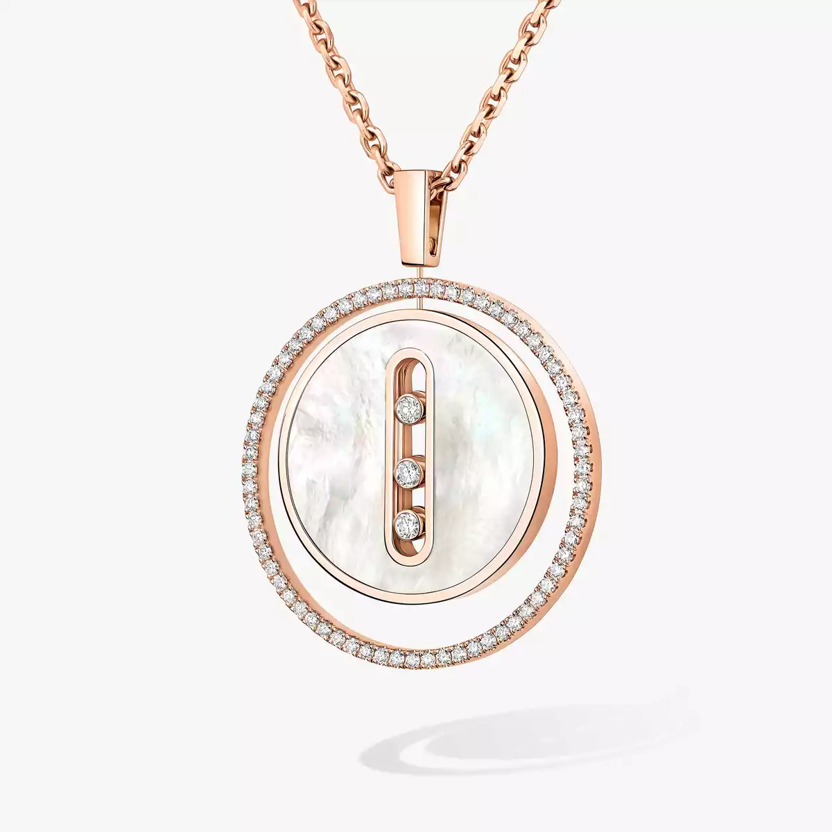 0.38ctw Diamond & White Mother-Of-Pearl Necklace - Image 3